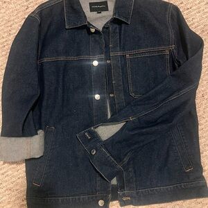 Club Monaco Men's Dark Blue Denim Jacket